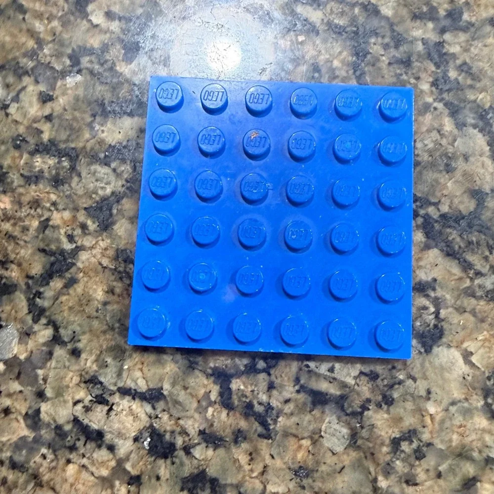 LEGO Blue Plate 6x6 Square Base Building Part‎ 3958 Replacement Piece